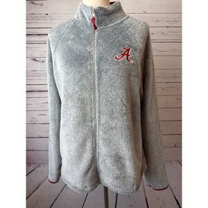 Colosseum Alabama Crimson Tide Fleece Jacket Womens Large Full Zip Teddy Sherpa